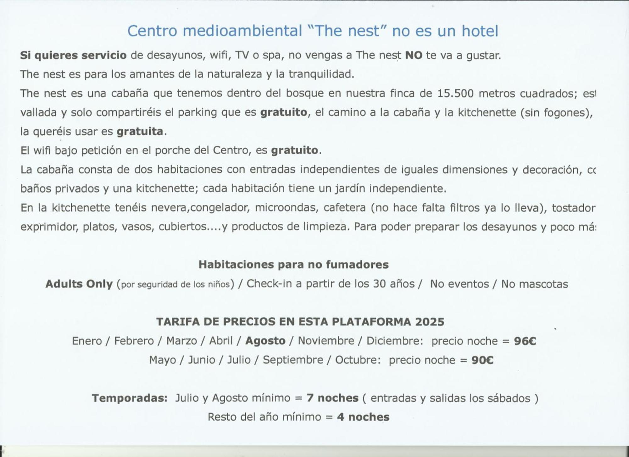 Centro Medioambiental The Nest - Adults Only Guest House El Plano Eksteriør bilde